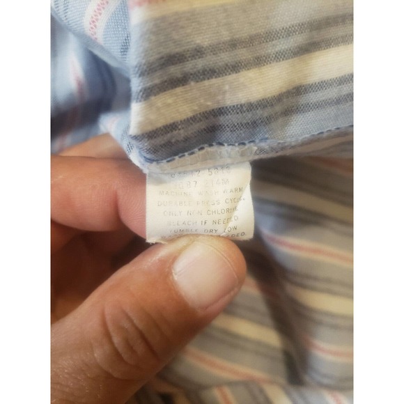 Vintage Levis Shirt Mens Large Silver Label Button Up 80s Preppy Classic - Picture 5 of 6